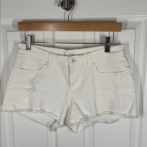 Lila Ryan white cutoff jean shorts size 27